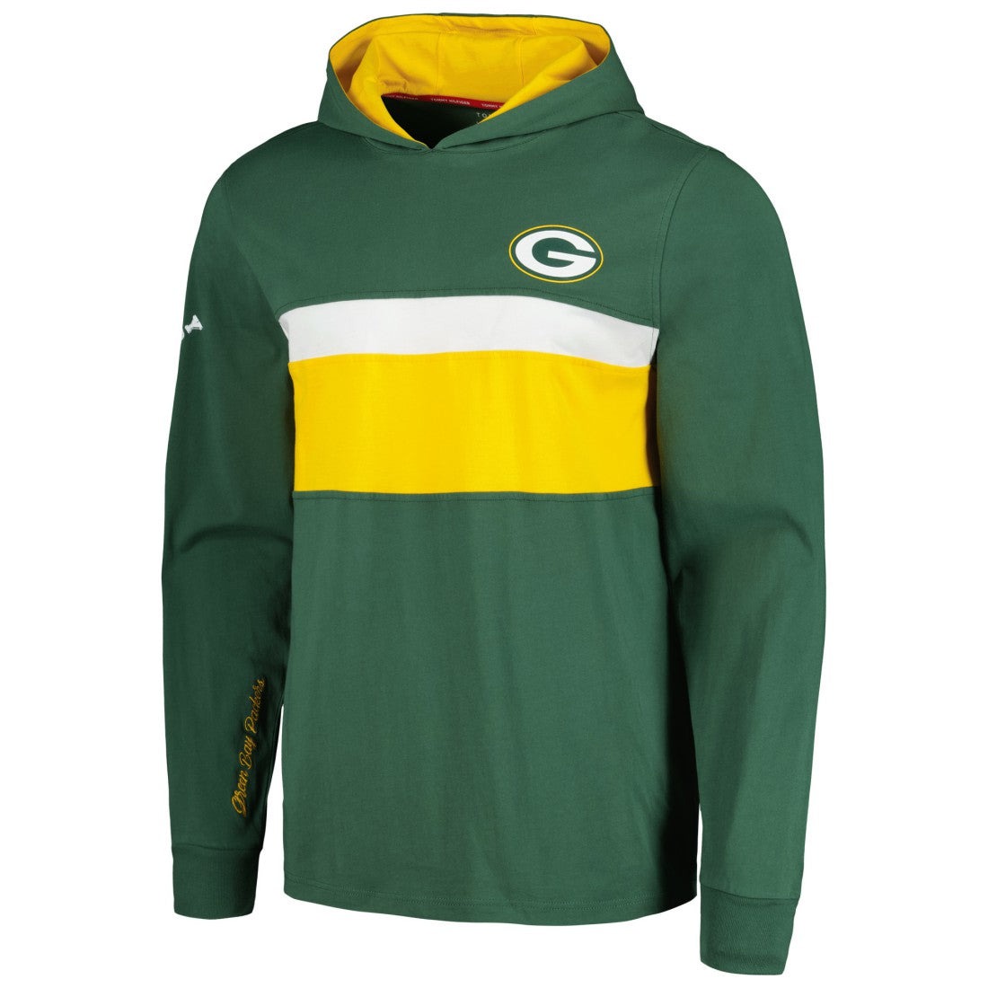 Green Bay Packers Tommy Hilfiger Morgan Long Sleeve Hoodie T-Shirt - Green Hoodies