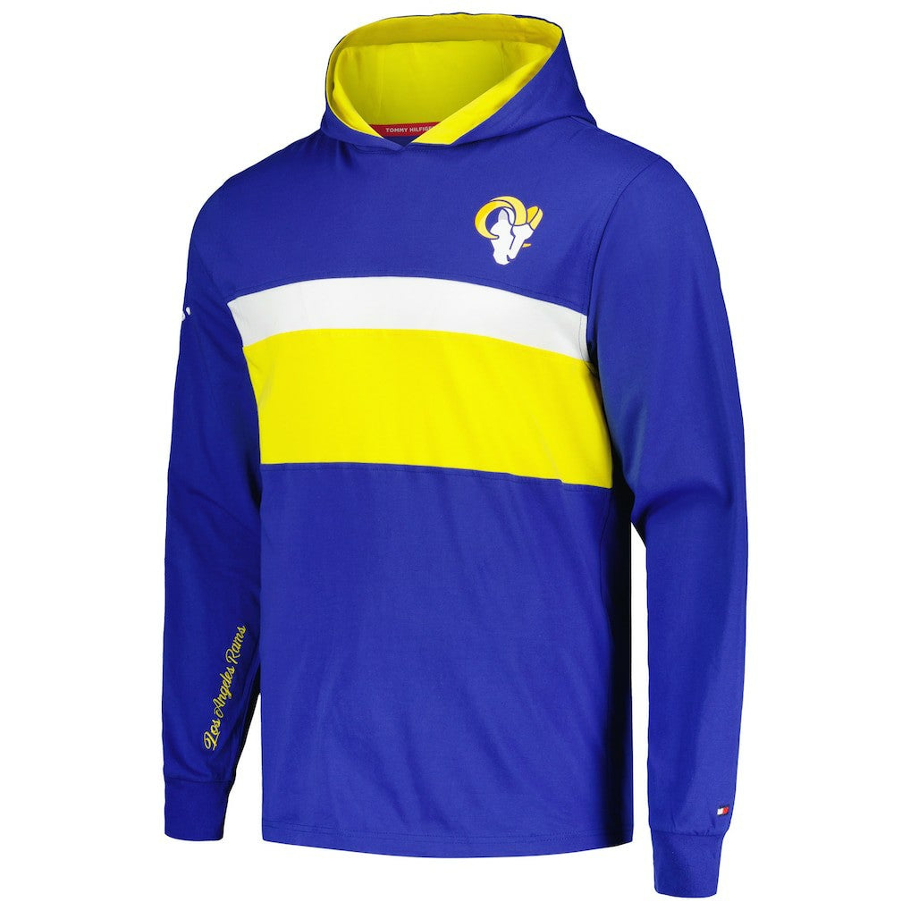Los Angeles Rams Tommy Hilfiger Morgan Long Sleeve Hoodie T-Shirt - Royal Hoodies