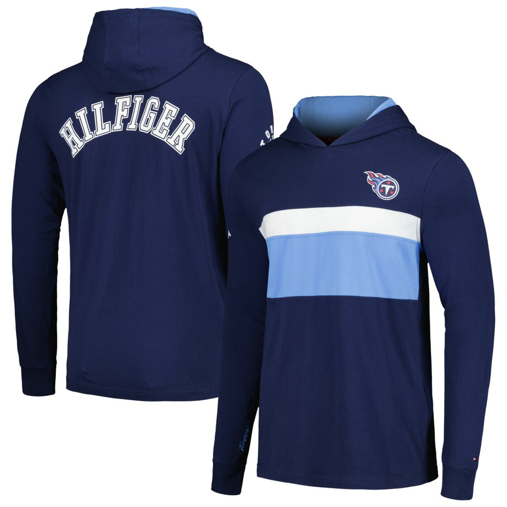 Tennessee Titans Tommy Hilfiger Morgan Long Sleeve Hoodie T-Shirt - Navy Hoodies