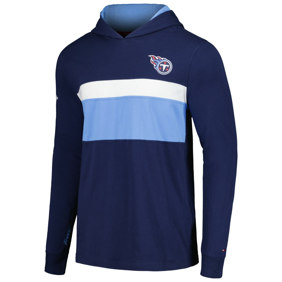 Tennessee Titans Tommy Hilfiger Morgan Long Sleeve Hoodie T-Shirt - Navy Hoodies