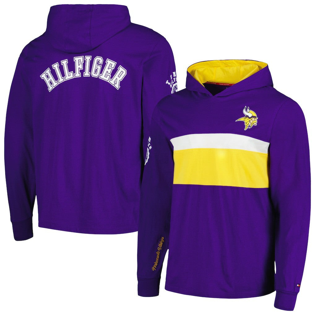 Minnesota Vikings Tommy Hilfiger Morgan Long Sleeve Hoodie T-Shirt - Purple Hoodies