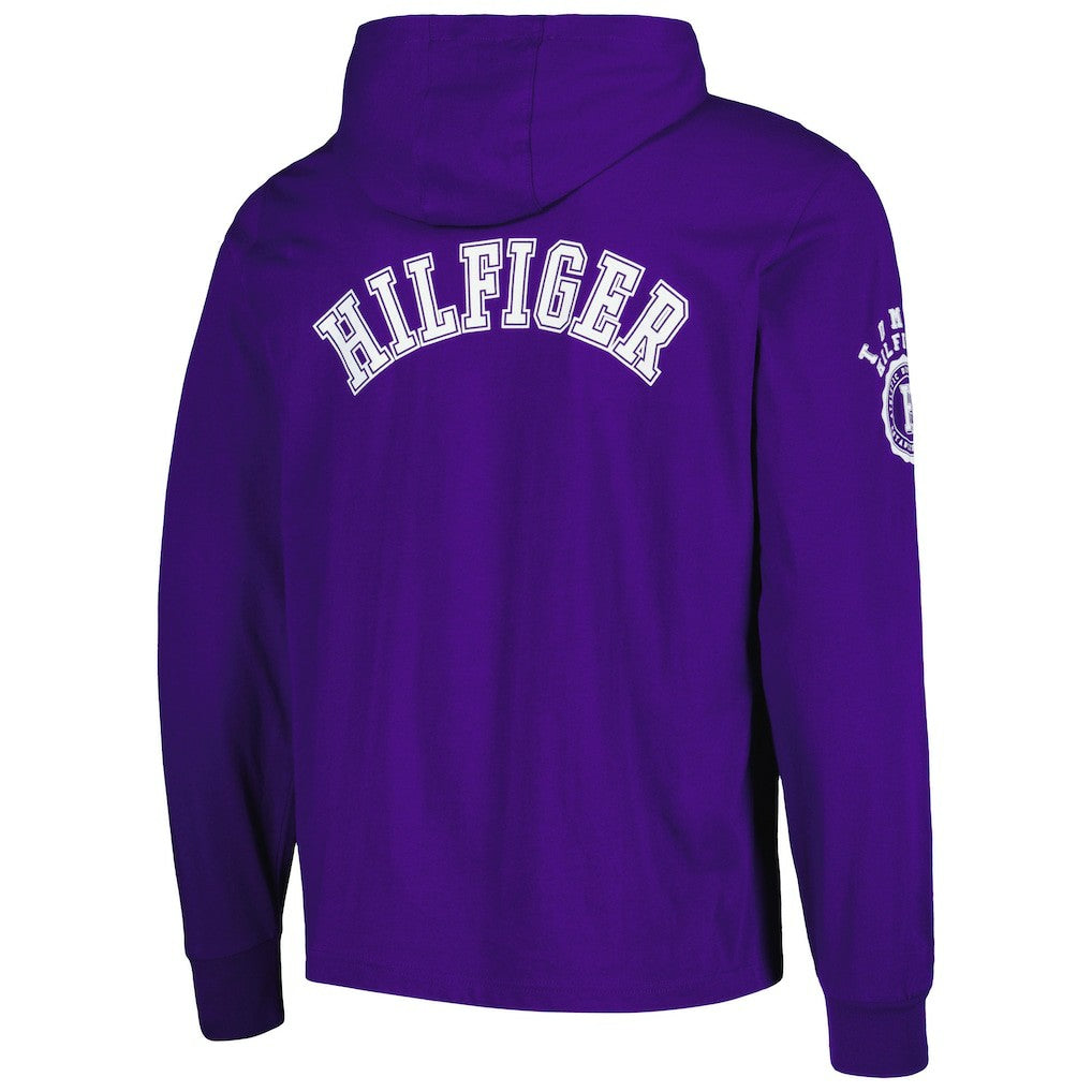 Minnesota Vikings Tommy Hilfiger Morgan Long Sleeve Hoodie T-Shirt - Purple Hoodies