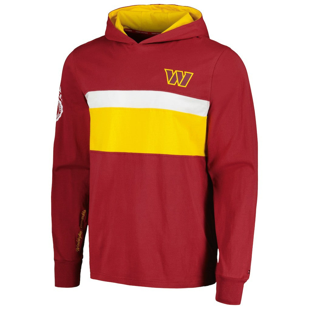Washington Commanders Tommy Hilfiger Morgan Long Sleeve Hoodie T-Shirt - Burgundy Hoodies