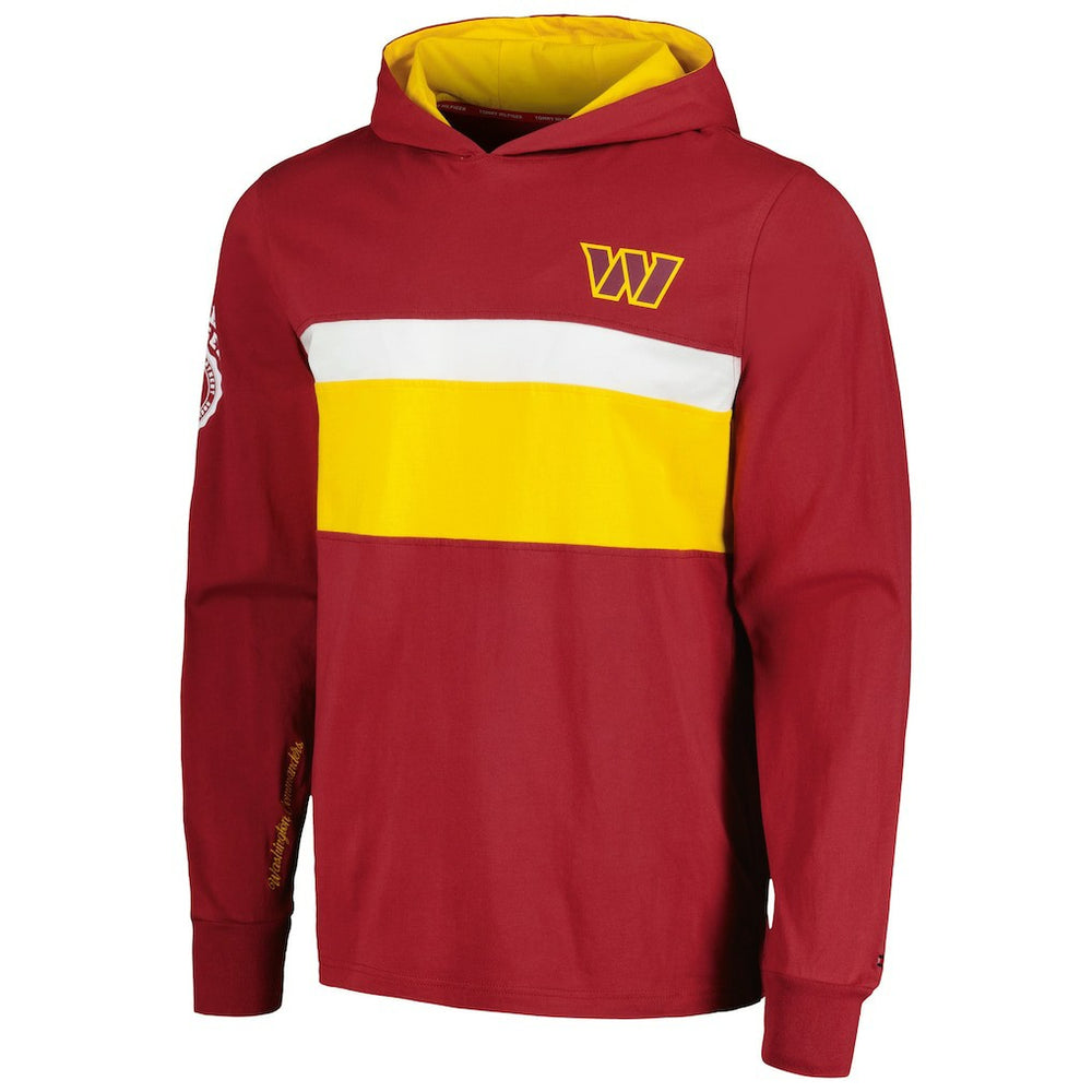 Washington Commanders Tommy Hilfiger Morgan Long Sleeve Hoodie T-Shirt - Burgundy Hoodies