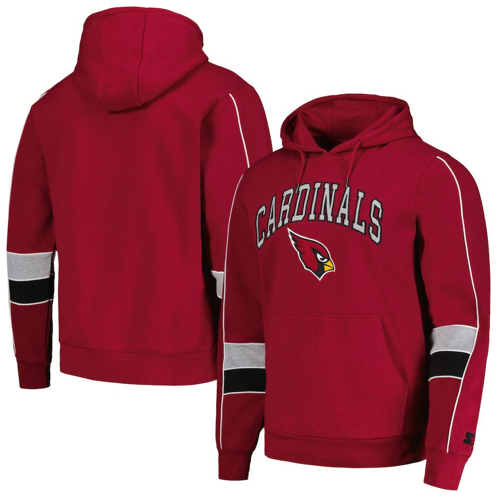 Arizona Cardinals Starter Captain Pullover Hoodie - Cardinal Hoodies