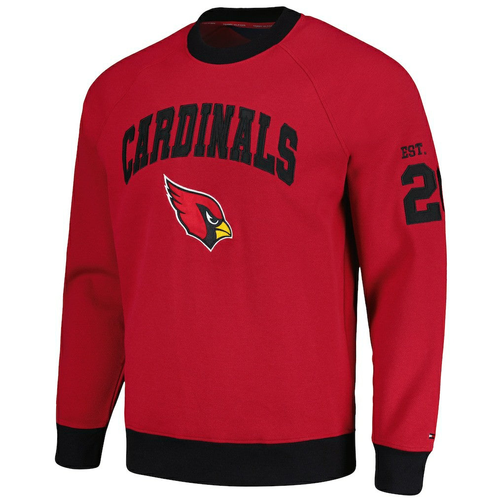 Arizona Cardinals Tommy Hilfiger Reese Raglan Tri-Blend Pullover Sweatshirt - Cardinal Pullover