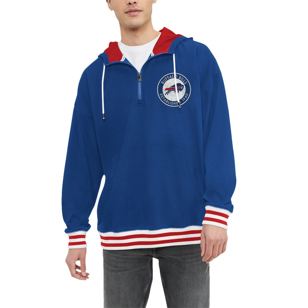 Buffalo Bills Tommy Hilfiger Aaron Quarter-Zip Hoodie - Royal Hoodies