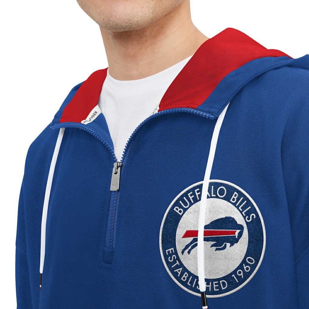 Buffalo Bills Tommy Hilfiger Aaron Quarter-Zip Hoodie - Royal Hoodies