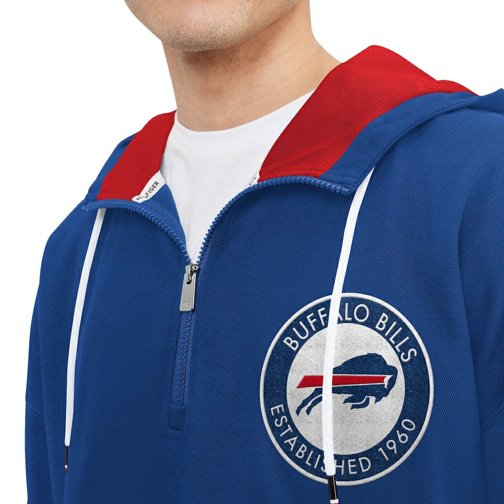 Buffalo Bills Tommy Hilfiger Aaron Quarter-Zip Hoodie - Royal Hoodies