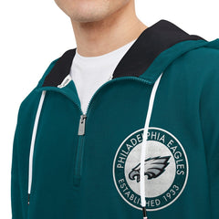 Philadelphia Eagles Tommy Hilfiger Midnight Aaron Quarter-Zip Hoodie - Green Hoodies