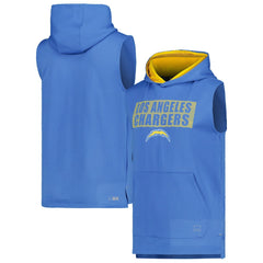 Los Angeles Chargers MSX by Michael Strahan Marathon Sleeveless Pullover Hoodie - Powder Blue Hoodies