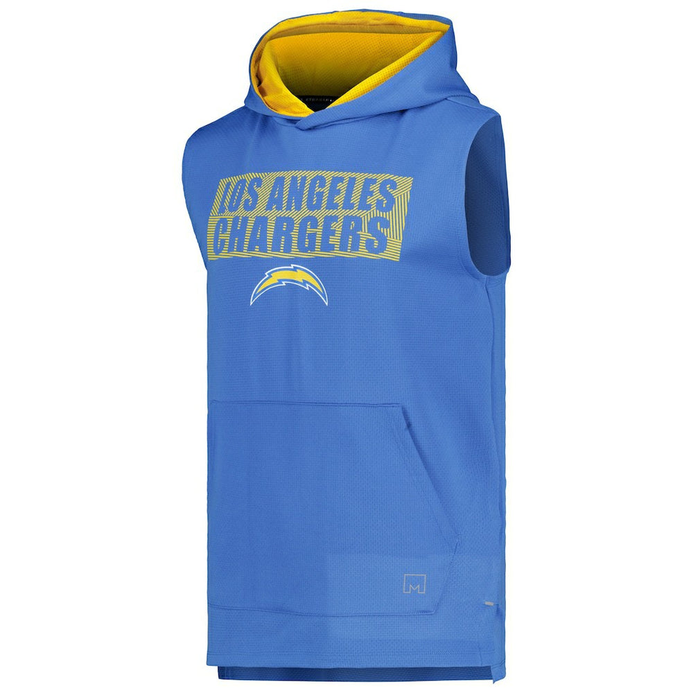 Los Angeles Chargers MSX by Michael Strahan Marathon Sleeveless Pullover Hoodie - Powder Blue Hoodies