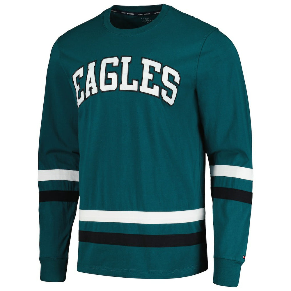 Philadelphia Eagles Tommy Hilfiger Nolan Long Sleeve T-Shirt - Midnight Green/Black T-shirts