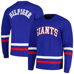 New York Giants Tommy Hilfiger Nolan Long Sleeve T-Shirt - Royal/Red T-shirts