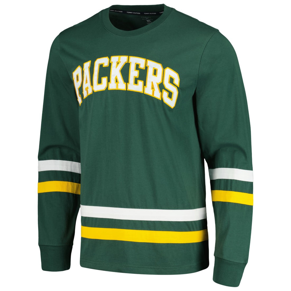 Green Bay Packers Tommy Hilfiger Nolan Long Sleeve T-Shirt - Green/Gold T-shirts