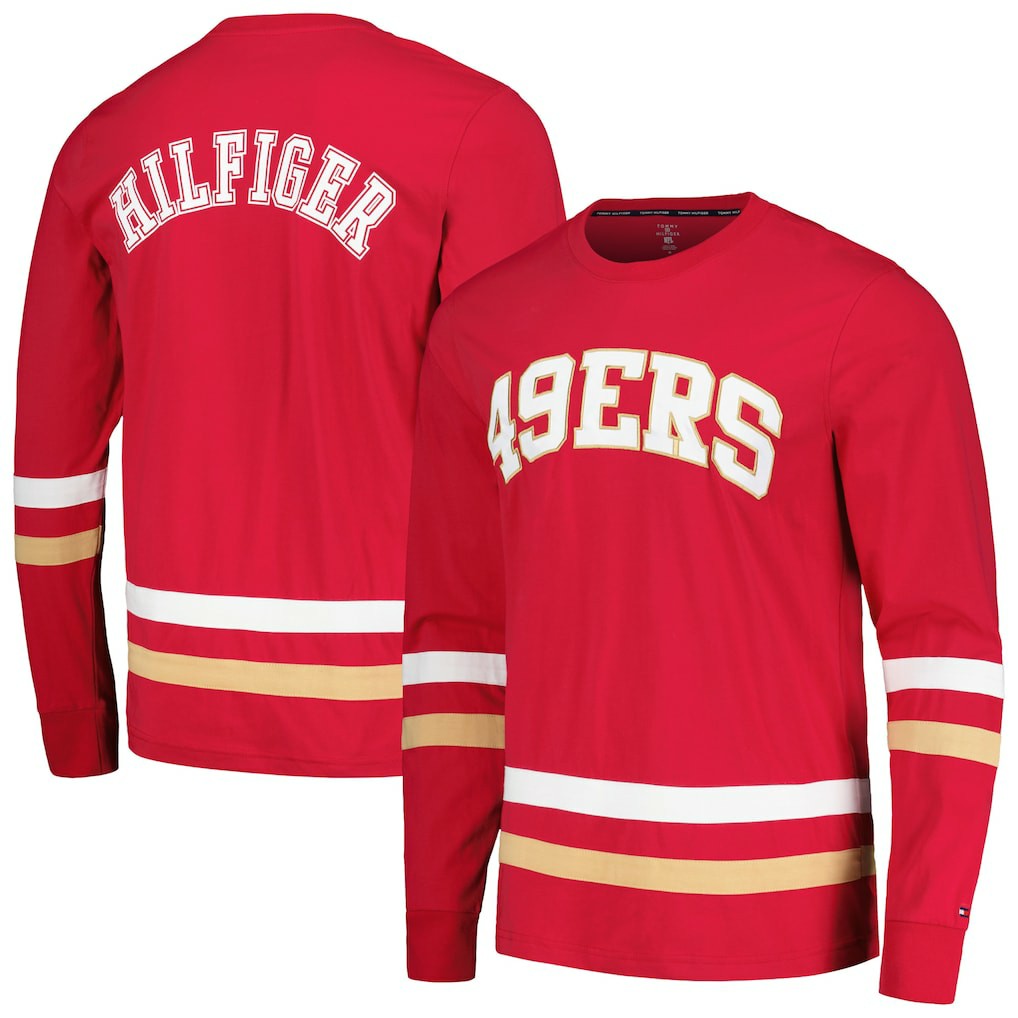 San Francisco 49ers Tommy Hilfiger Nolan Long Sleeve T-Shirt - Red/Gold T-shirts