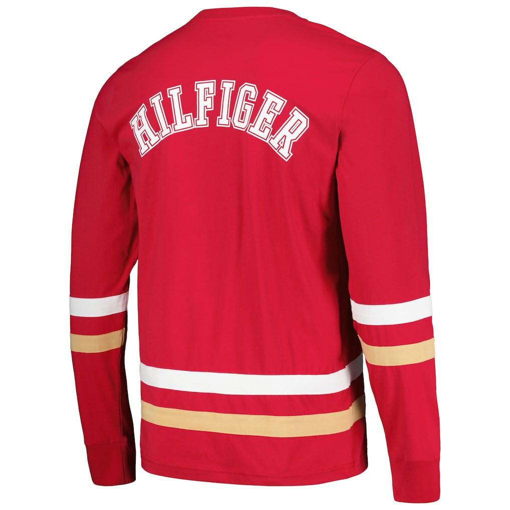 San Francisco 49ers Tommy Hilfiger Nolan Long Sleeve T-Shirt - Red/Gold T-shirts