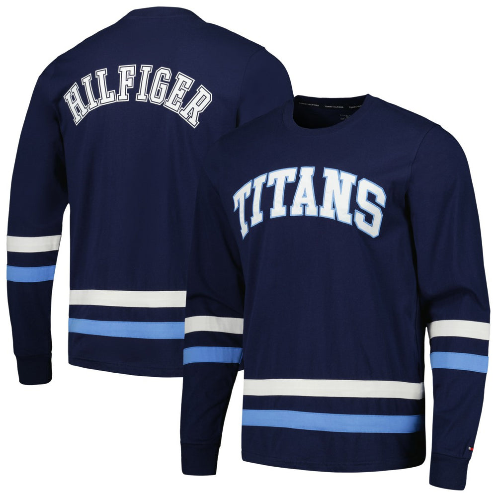 Tennessee Titans Tommy Hilfiger Nolan Long Sleeve T-Shirt - Navy/Light Blue T-shirts