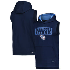 Tennessee Titans MSX by Michael Strahan Marathon Sleeveless Pullover Hoodie - Navy Hoodies