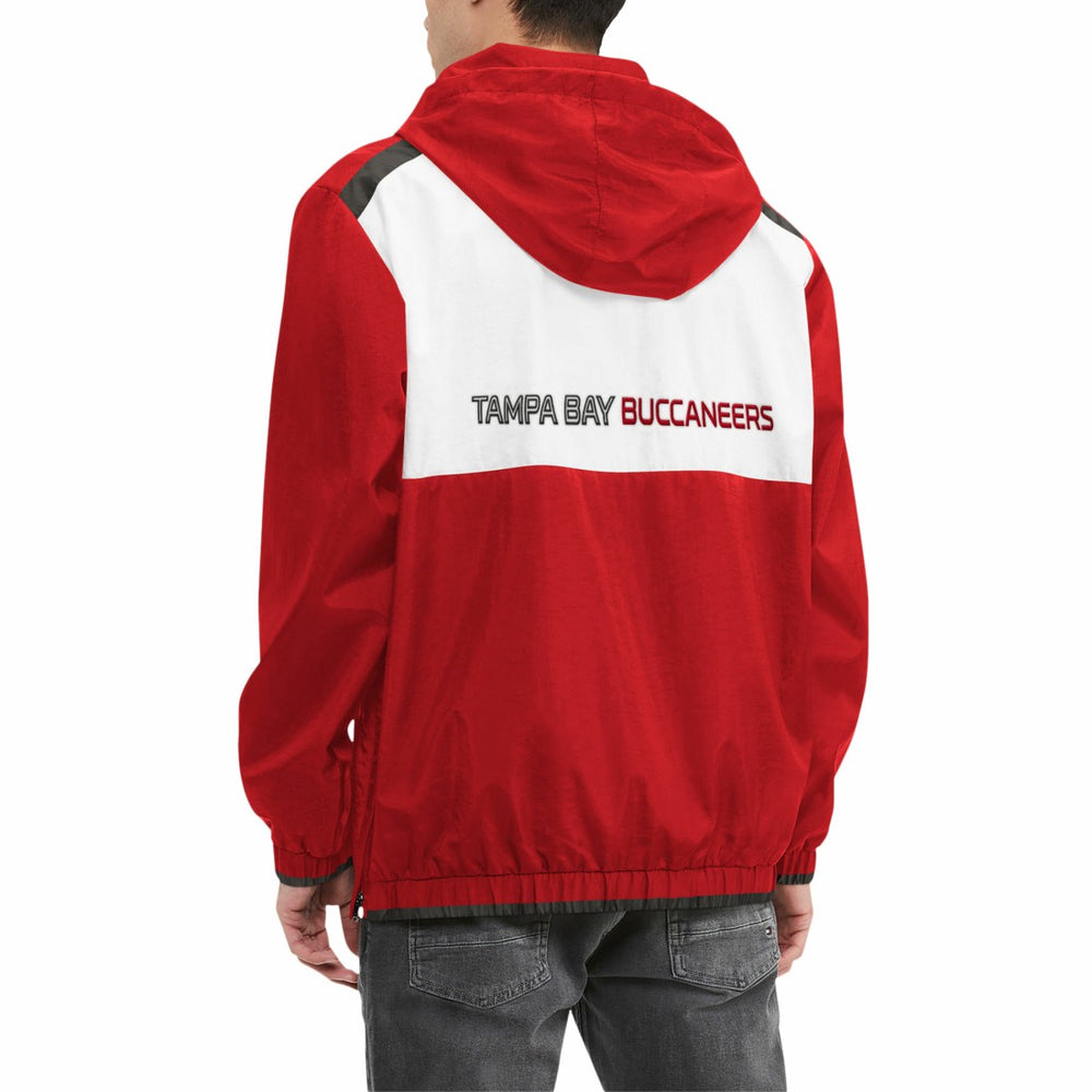 Tampa Bay Buccaneers Tommy Hilfiger Carter Half-Zip Hooded Top - Red/White Tops
