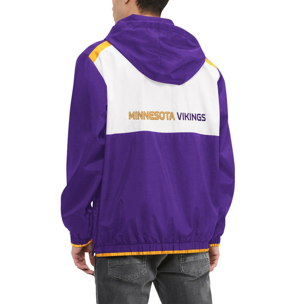 Minnesota Vikings Tommy Hilfiger Carter Half-Zip Hooded Top - Purple/White Tops