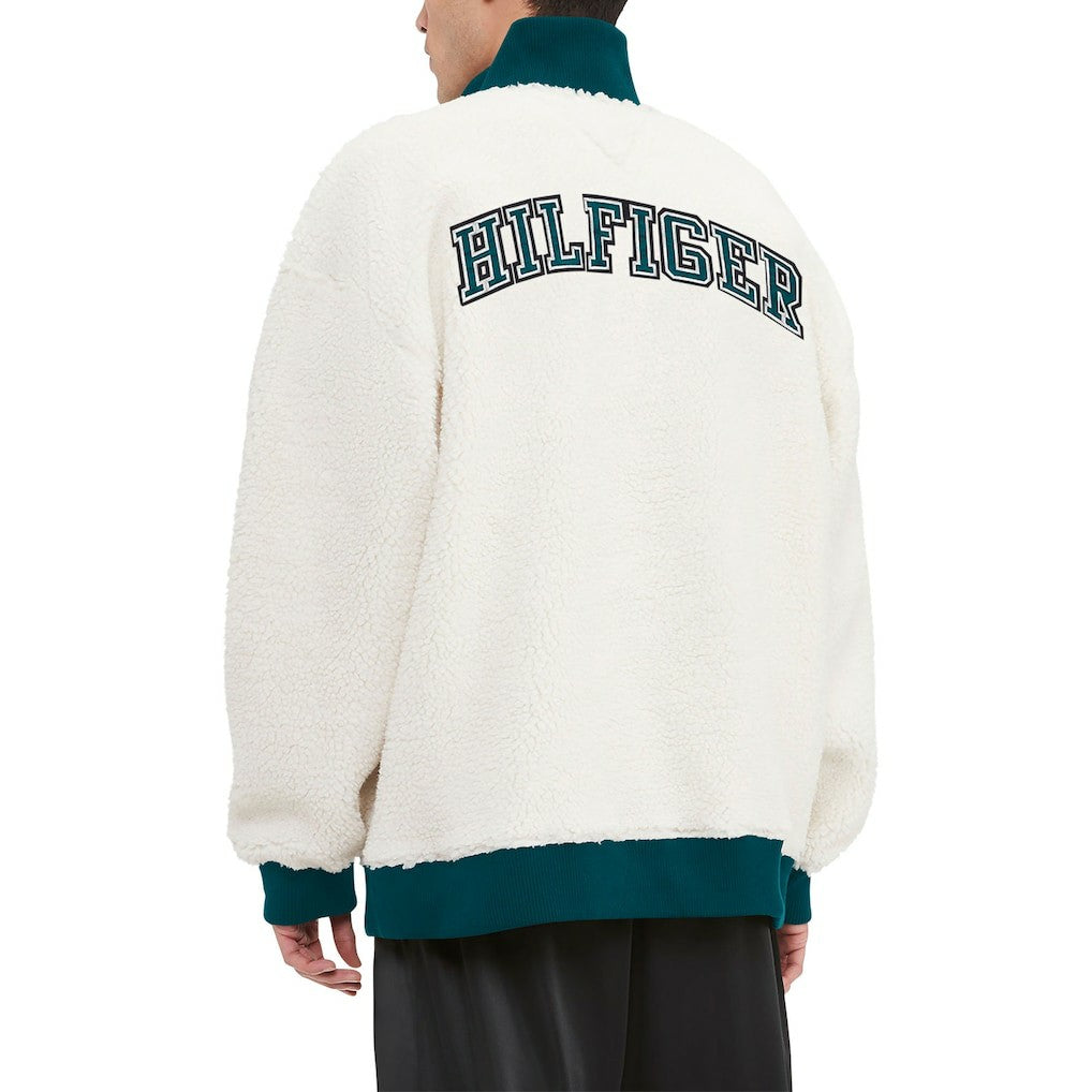 Philadelphia Eagles Tommy Hilfiger Jordan Sherpa Quarter-Zip Sweatshirt - Cream Sweatshirts