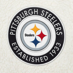 Pittsburgh Steelers Tommy Hilfiger Jordan Sherpa Quarter-Zip Sweatshirt - Cream Sweatshirts