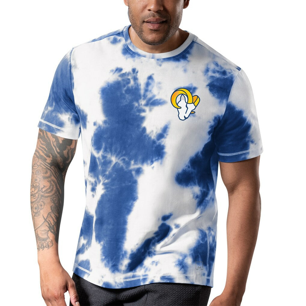 Los Angeles Rams MSX by Michael Strahan Freestyle Tie-Dye T-Shirt - Royal T-shirts