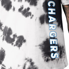 Los Angeles Chargers MSX by Michael Strahan Freestyle Tie-Dye T-Shirt - Black T-shirts