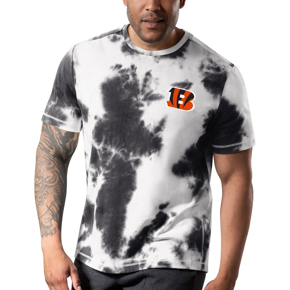Cincinnati Bengals MSX by Michael Strahan Freestyle Tie-Dye T-Shirt - Black T-shirts