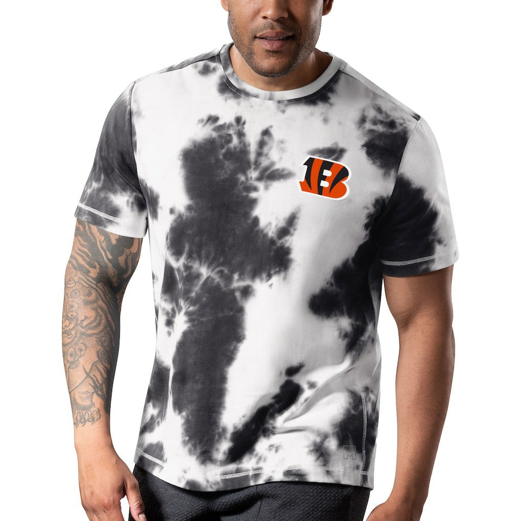 Cincinnati Bengals MSX by Michael Strahan Freestyle Tie-Dye T-Shirt - Black T-shirts