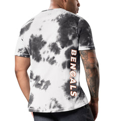 Cincinnati Bengals MSX by Michael Strahan Freestyle Tie-Dye T-Shirt - Black T-shirts