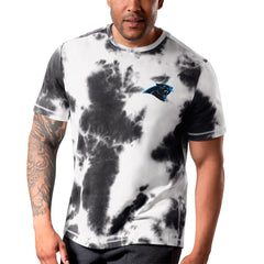 Carolina Panthers MSX by Michael Strahan Freestyle Tie-Dye T-Shirt - Black T-shirts