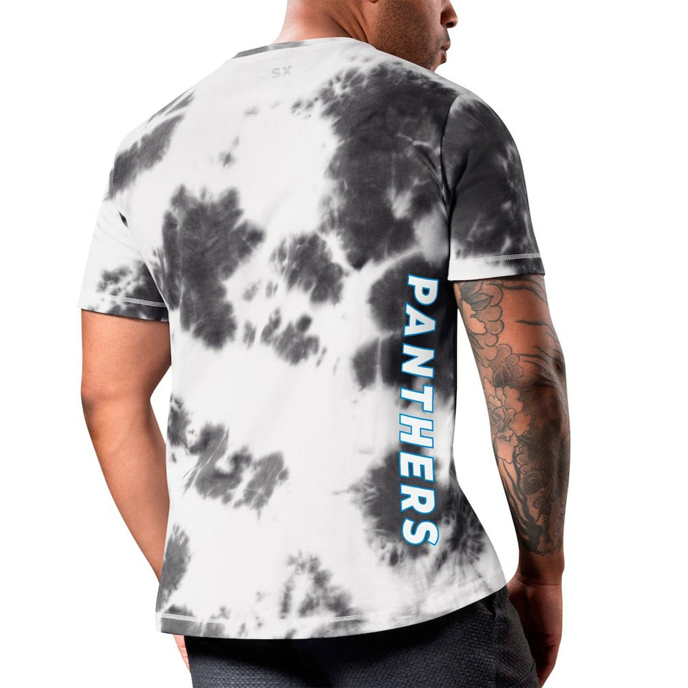 Carolina Panthers MSX by Michael Strahan Freestyle Tie-Dye T-Shirt - Black T-shirts