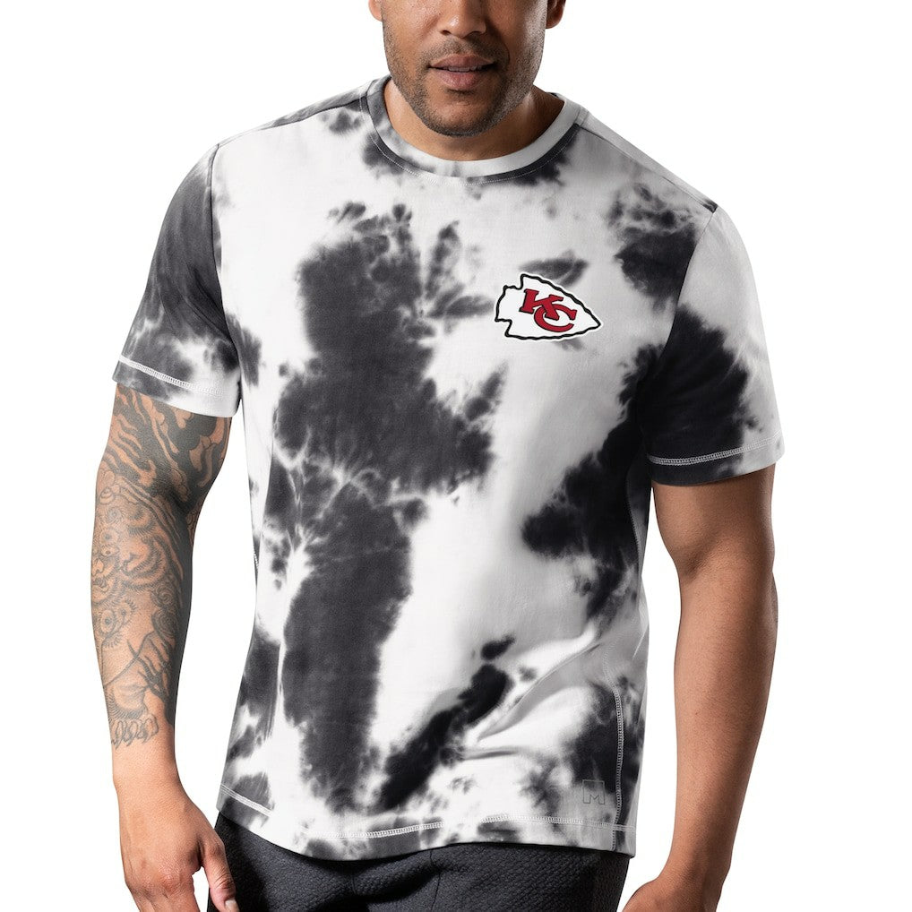Kansas City Chiefs MSX by Michael Strahan Freestyle Tie-Dye T-Shirt - Black T-shirts