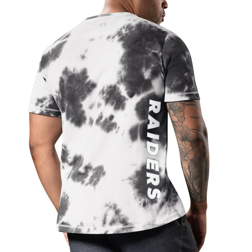 Las Vegas Raiders MSX by Michael Strahan Freestyle Tie-Dye T-Shirt - Black T-shirts