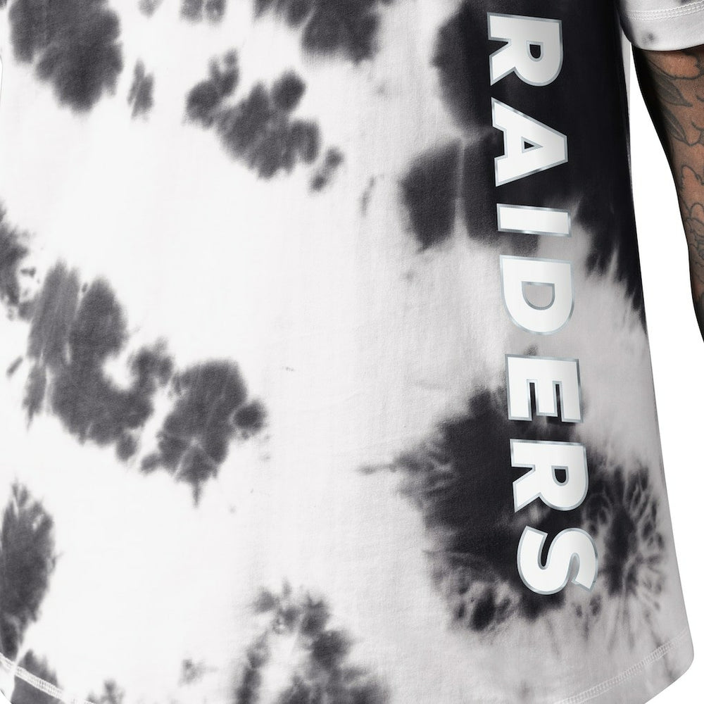 Las Vegas Raiders MSX by Michael Strahan Freestyle Tie-Dye T-Shirt - Black T-shirts