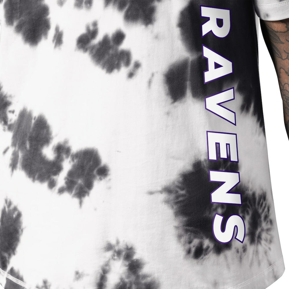 Baltimore Ravens MSX by Michael Strahan Freestyle Tie-Dye T-Shirt - Black T-shirts