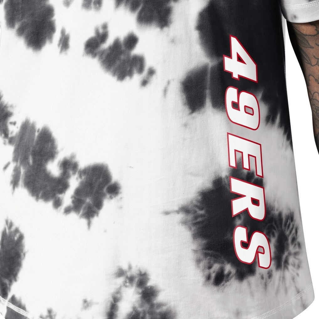 San Francisco 49ers MSX by Michael Strahan Freestyle Tie-Dye T-Shirt - Black T-shirts