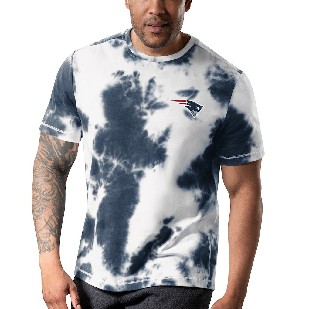 New England Patriots MSX by Michael Strahan Freestyle Tie-Dye T-Shirt - Navy T-shirts