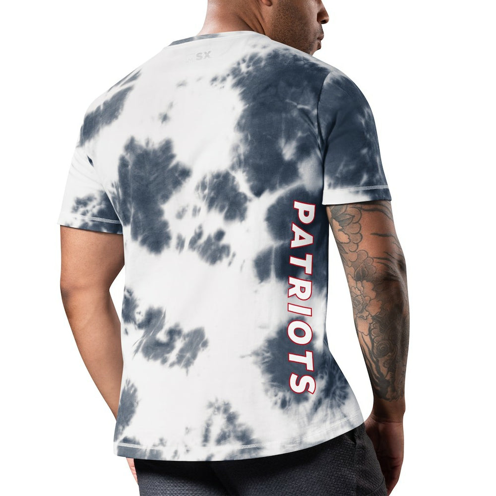 New England Patriots MSX by Michael Strahan Freestyle Tie-Dye T-Shirt - Navy T-shirts