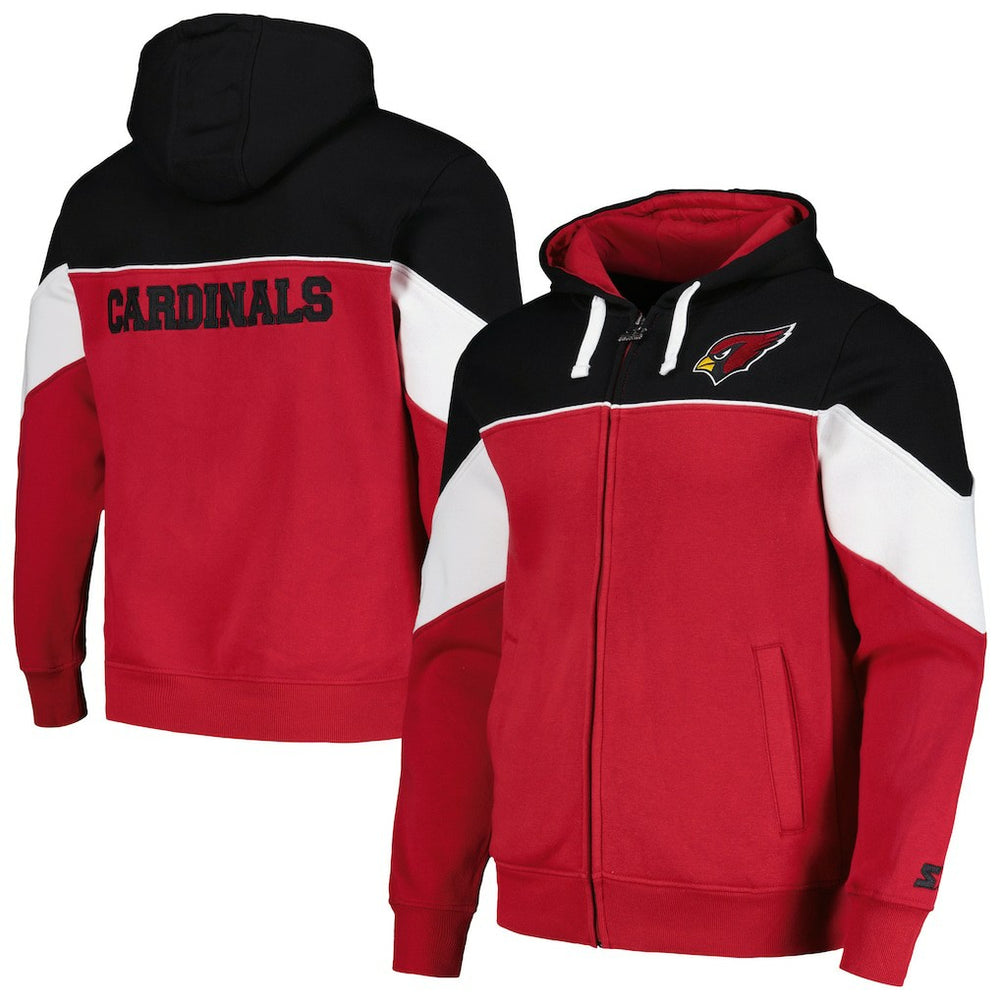 Arizona Cardinals Starter Running Back Full-Zip Hoodie - Cardinal/Black Hoodies