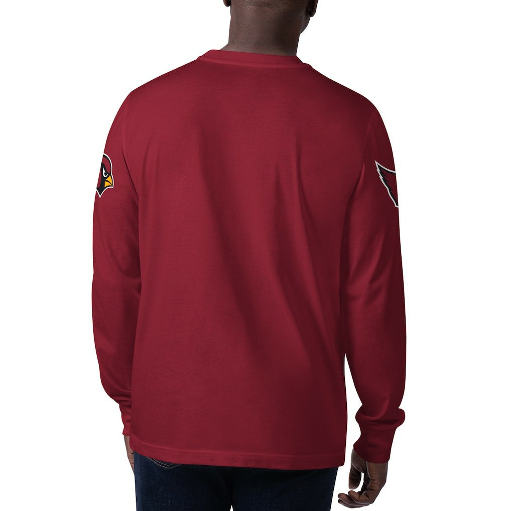 Arizona Cardinals Starter Clutch Hit Long Sleeve T-Shirt - Cardinal T-shirts