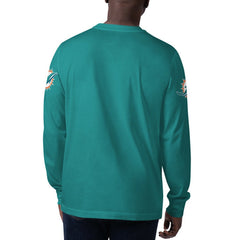 Miami Dolphins Starter Clutch Hit Long Sleeve T-Shirt - Aqua T-shirts