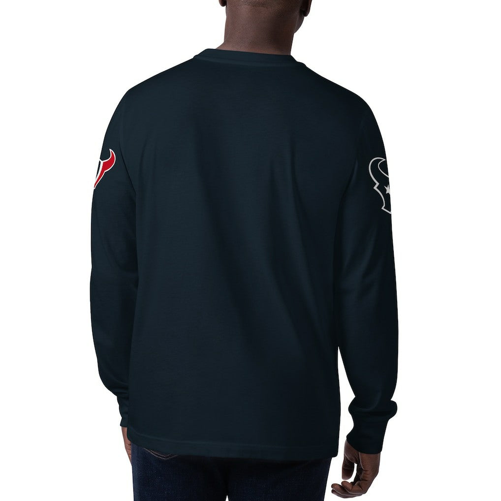 Houston Texans Starter Clutch Hit Long Sleeve T-Shirt - Navy T-shirts