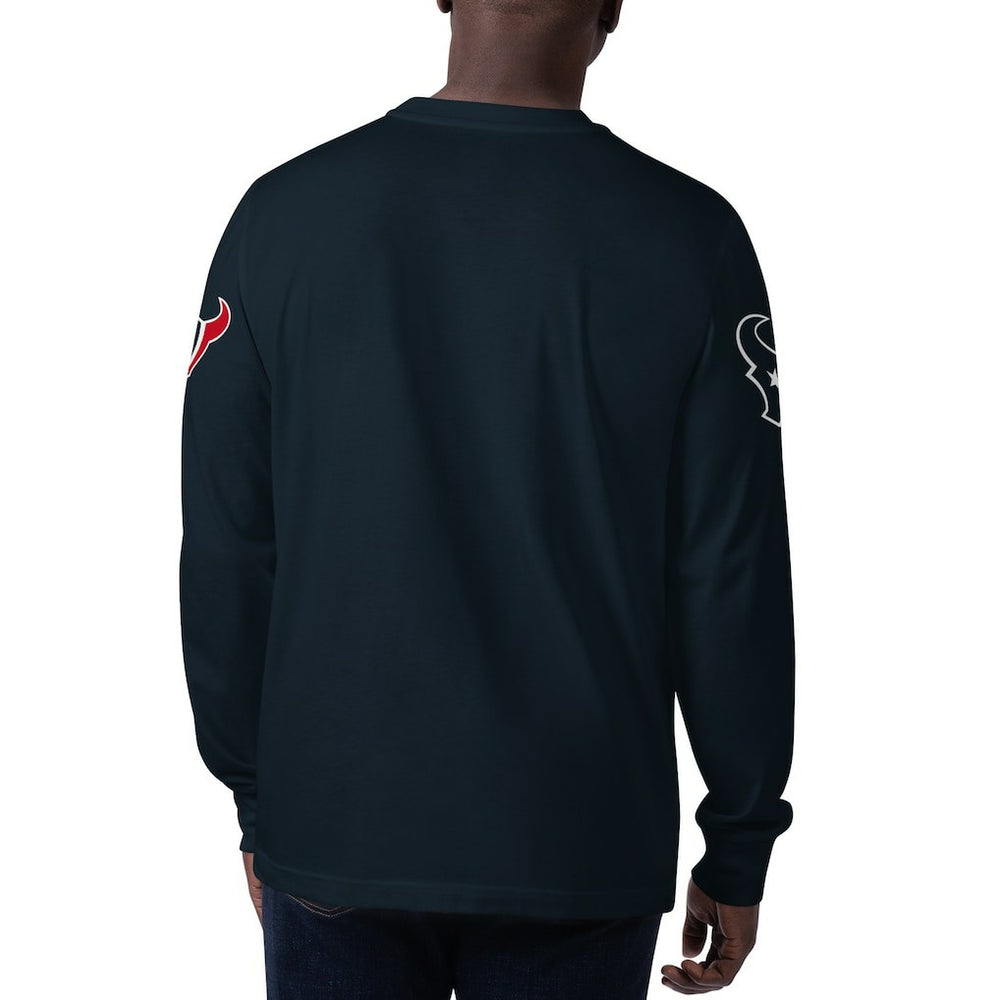 Houston Texans Starter Clutch Hit Long Sleeve T-Shirt - Navy T-shirts