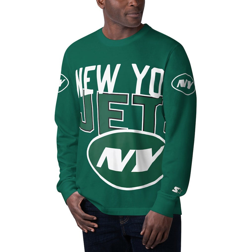New York Jets Starter Clutch Hit Long Sleeve T-Shirt - Green T-shirts
