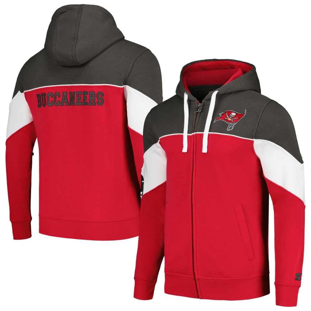 Tampa Bay Buccaneers Starter Running Back Full-Zip Hoodie - Red/Pewter Hoodies