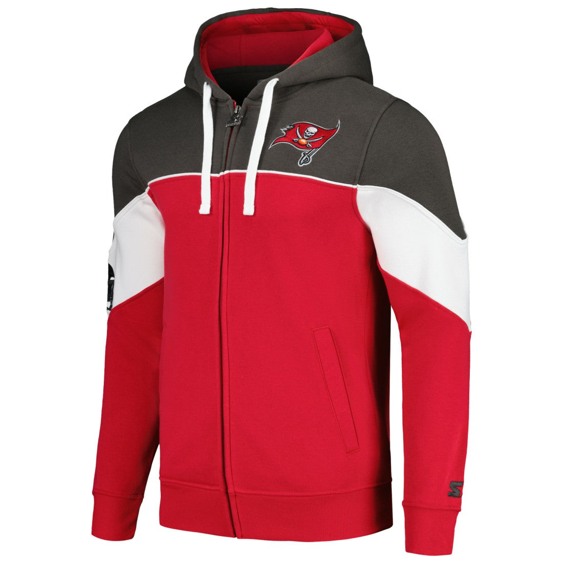 Tampa Bay Buccaneers Starter Running Back Full-Zip Hoodie - Red/Pewter Hoodies