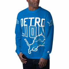 Detroit Lions Starter Clutch Hit Long Sleeve T-Shirt - Blue T-shirts